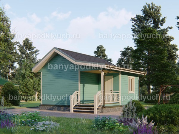 Каркасная баня 6 на 6 м
